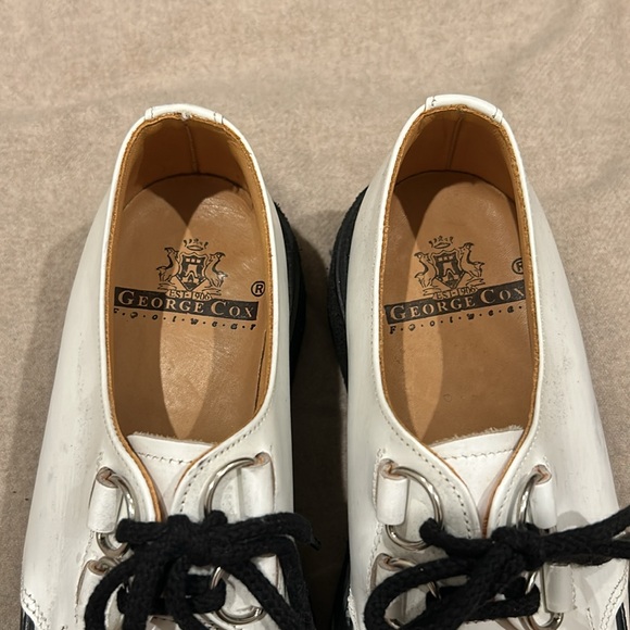 George Cox white leather platform shoes - Picture 6 of 6